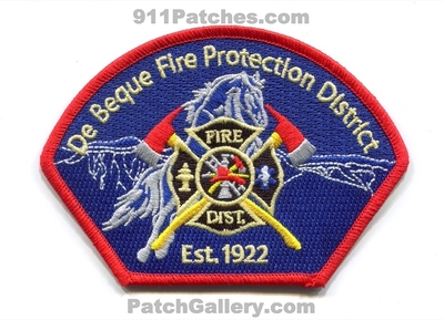 De Beque Fire Protection District Patch (Colorado)
[b]Scan From: Our Collection[/b]
Keywords: debeque prot. dist. department dept. est. 1922