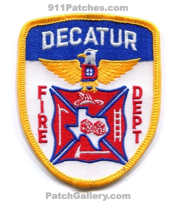 Decatur Fire Department Patch (Texas)
Scan By: PatchGallery.com
Keywords: dept.