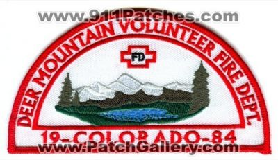 Deer Mountain Volunteer Fire Department Patch (Colorado)
[b]Scan From: Our Collection[/b]
Keywords: dept.