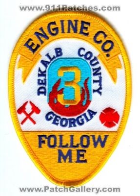 Dekalb County Fire Department Engine Company 3 Patch (Georgia)
[b]Scan From: Our Collection[/b]
Keywords: dept. co.