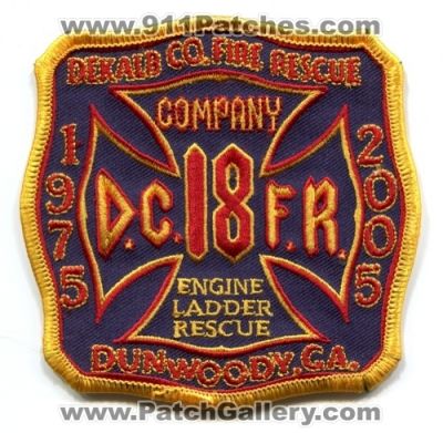 Dekalb County Fire Rescue Department Company 18 (Georgia)
Scan By: PatchGallery.com
Keywords: dept. dcfd co. engine ladder d.c.f.r. dcfr dunwoody ga.
