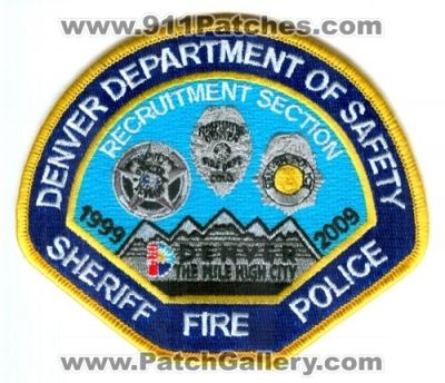 Denver Department of Safety Fire Police Sheriff Recruitment Section Patch (Colorado)
[b]Scan From: Our Collection[/b]
Keywords: dept. dps