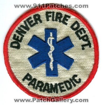 Denver Fire Department Paramedic Patch (Colorado)
[b]Scan From: Our Collection[/b]
Keywords: dept. ems