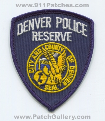 Denver Police Department Reserve Patch (Colorado)
Scan By: PatchGallery.com
Keywords: dept. city and county of