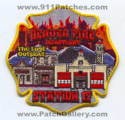 Denver Fire Department Station 17 Patch (Colorado)
[b]Scan From: Our Collection[/b]
Keywords: dept. dfd company co. the last outpost