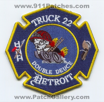 Detroit Fire Department Truck 22 Patch (Michigan)
Scan By: PatchGallery.com
Keywords: Dept. DFD D.F.D. Company Co. Station Double Deuce - Skull