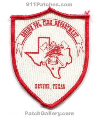 Devine Volunteer Fire Department Patch (Texas)
Scan By: PatchGallery.com
Keywords: vol. dept.