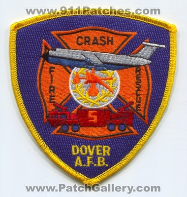 Dover Air Force Base AFB Crash Fire Rescue CFR Department USAF Military Patch (Delaware)
Scan By: PatchGallery.com
Keywords: a.f.b. c.f.r. u.s.a.f. dept. arff a.r.f.f. aircraft airport rescue firefighter firefighting 5