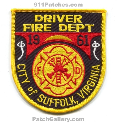 Driver Fire Department City of Suffolk Patch (Virginia)
Scan By: PatchGallery.com
Keywords: dept. 1961