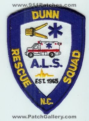 Dunn Rescue Squad (North Carolina)
Thanks to Mark C Barilovich for this scan.
Keywords: a.l.s. als ems n.c.