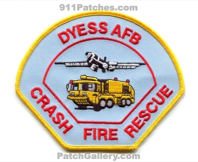 Dyess Air Force Base AFB Crash Fire Rescue Department USAF Military Patch (Texas)
Scan By: PatchGallery.com
Keywords: a.f.b. c.f.r. dept. u.s.a.f. airport aircraft firefighter firefighting arff a.r.f.f.