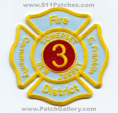 East Franklin Community Fire District 3 Somerset Patch (New Jersey)
Scan By: PatchGallery.com
Keywords: e. comm. dist. number no. #3 department dept.