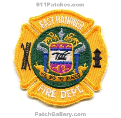 East Hanover Fire Department Patch (New Jersey)
Scan By: PatchGallery.com
Keywords: dept. we go to blazes