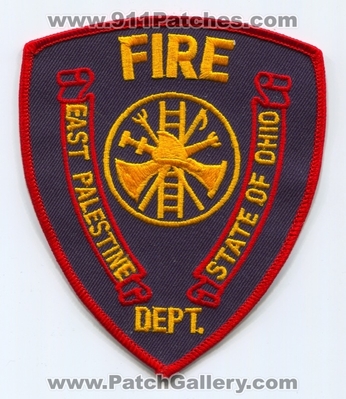 East Palestine Fire Department Patch (Ohio)
Scan By: PatchGallery.com
Keywords: state of dept.