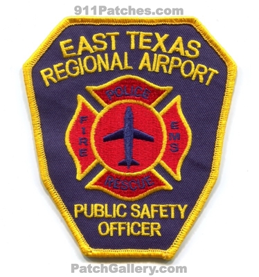 East Texas Regional Airport Fire Police Department Public Safety Officer Patch (Texas)
Scan By: PatchGallery.com
Keywords: dept. ems rescue
