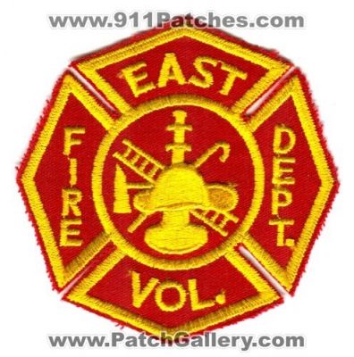 East Volunteer Fire Department (UNKNOWN STATE)
Scan By: PatchGallery.com
Keywords: vol. dept.