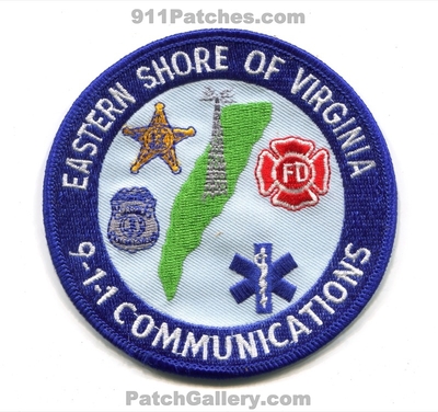 Eastern Shore of Virginia 911 Communications Patch (Virginia)
Scan By: PatchGallery.com
Keywords: dispatcher fire department dept. ems ambulance police sheriffs office