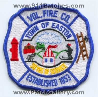 Easton Volunteer Fire Company 50 Years of Service Patch (New York) (Confirmed)
Scan By: PatchGallery.com
Keywords: town of vol. co. department dept.