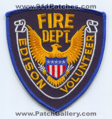 Edison Volunteer Fire Department Patch (UNKNOWN STATE)
Scan By: PatchGallery.com
Keywords: vol. dept.