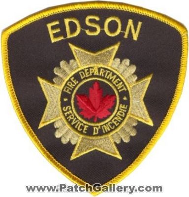 Edson Fire Department (Canada AB)
Thanks to zwpatch.ca for this scan.
