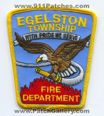 Egelston Township Fire Department Patch (Michigan)
Scan By: PatchGallery.com
Keywords: twp. dept.