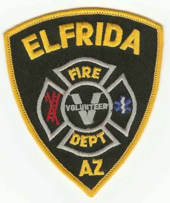 Elfrida Volunteer Fire Dept
Thanks to PaulsFirePatches.com for this scan.
Keywords: arizona department