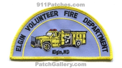 Elgin Volunteer Fire Department Patch (North Dakota)
Scan By: PatchGallery.com
Keywords: vol. dept.