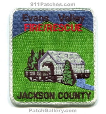 Evans Valley Fire Rescue Department Jackson County Patch (Oregon)
Scan By: PatchGallery.com
Keywords: dept. co.