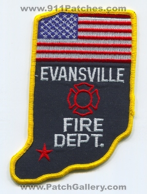 Evansville Fire Department Patch (Indiana)
Scan By: PatchGallery.com
Keywords: dept. state shape