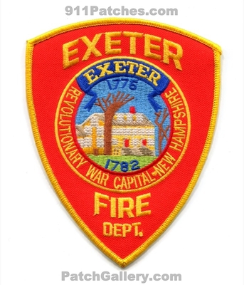 Exeter Fire Department Patch (New Hampshire)
Scan By: PatchGallery.com
Keywords: dept. revolutionary war capital 1775 1782
