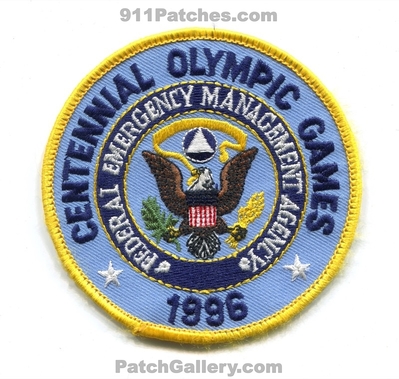 Federal Emergency Management Agency FEMA Centennial Olympic Games 1996 Patch (Georgia)
Scan By: PatchGallery.com
