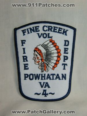 Fine Creek Volunteer Fire Department (Virginia)
Thanks to Walts Patches for this picture.
Keywords: vol. dept. powhatan va 4