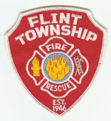 Flint Township Fire Rescue
Thanks to PaulsFirePatches.com for this scan.
Keywords: michigan
