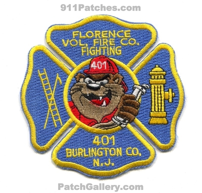 Florence Volunteer Fire Company 401 Burlington County Patch (New Jersey)
Scan By: PatchGallery.com
Keywords: vol. co. department dept. taz