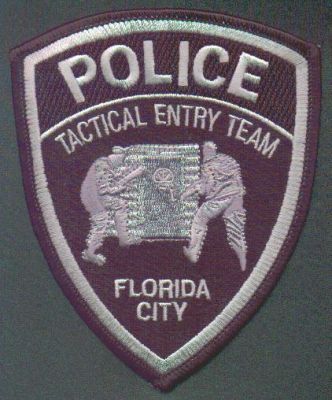 Florida City Police Tactical Entry Team
Thanks to EmblemAndPatchSales.com for this scan.
