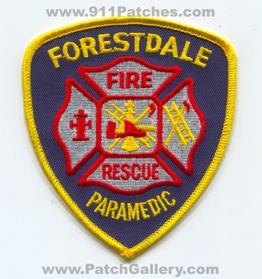 Forestdale Fire Rescue Department Paramedic EMS Patch (Alabama)
Scan By: PatchGallery.com
Keywords: dept.