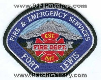 Fort Lewis Fire Department Fire and Emergency Services Patch (Washington)
Scan By: PatchGallery.com
Keywords: ft. dept. & us army