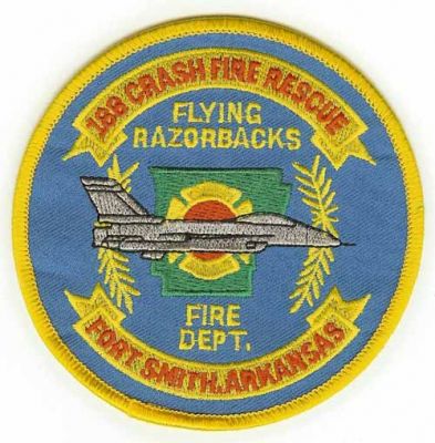 Fort Smith 188 Crash Fire Rescue
Thanks to PaulsFirePatches.com for this scan.
Keywords: arkansas cfr arff aircraft