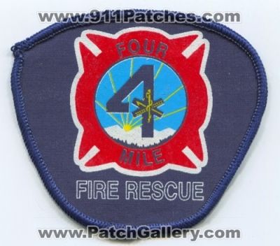 Four Mile Fire Rescue Department Patch (Colorado)
[b]Scan From: Our Collection[/b]
Keywords: 4 dept.