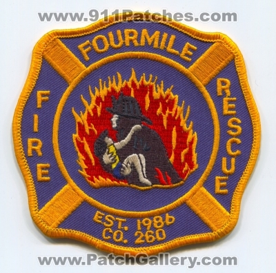 Fourmile Fire Rescue Department Company 260 Patch (Alabama)
Scan By: PatchGallery.com
Keywords: dept. co. station e31 t32