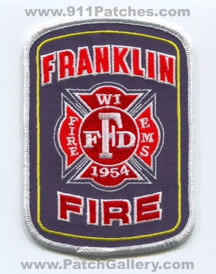 Franklin Fire Department Patch (Wisconsin)
Scan By: PatchGallery.com
Keywords: dept. ffd ems 1954