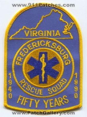 Fredericksburg Rescue Squad 50 Years Patch (Virginia)
Scan By: PatchGallery.com
Keywords: ems fifty