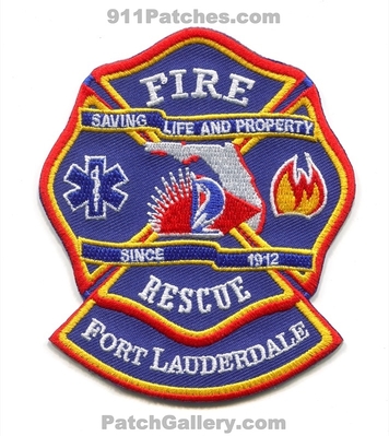 Fort Lauderdale Fire Rescue Department Patch (Florida)
Scan By: PatchGallery.com
Keywords: ft. dept. saving life and property since 1912