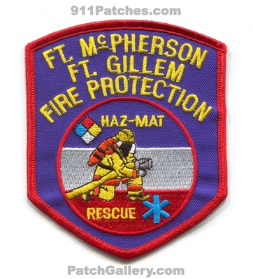 Fort McPherson Fort Gillem Fire Protection Patch (Georgia)
Scan By: PatchGallery.com
Keywords: ft. prot. department dept. haz-mat hazmat rescue