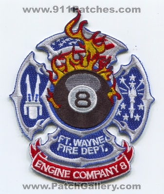 Fort Wayne Fire Department Engine 8 Patch (Indiana)
Scan By: PatchGallery.com
Keywords: FWFD F.W.F.D. Ft. Dept. Company Co. Eight Ball