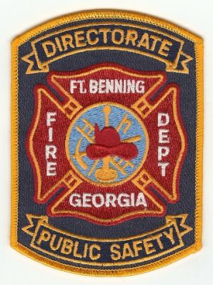 Fort Benning Fire Dept
Thanks to PaulsFirePatches.com for this scan.
Keywords: georgia department ft us army directorate public safety