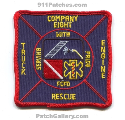 Fulton County Fire Department Company 8 Patch (Georgia)
Scan By: PatchGallery.com
Keywords: co. dept. fcfd engine truck station eight serving with pride