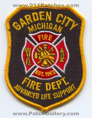 Garden City Fire Department Advanced Life Support ALS Patch (Michigan)
Scan By: PatchGallery.com
Keywords: dept.