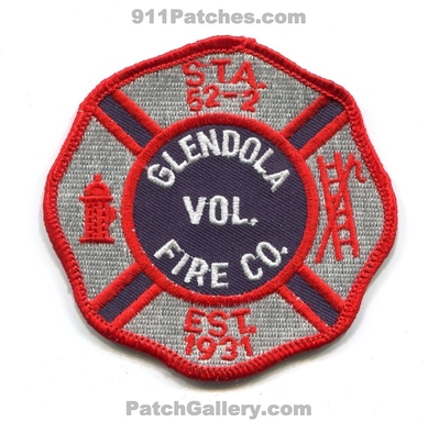 Glendola Volunteer Fire Company Station 52-2 Patch (New Jersey)
Scan By: PatchGallery.com
Keywords: vol. co. department dept. est. 1931