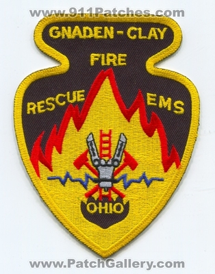 Gnaden-Clay Fire Rescue EMS Department Patch (Ohio)
Scan By: PatchGallery.com
Keywords: dept.